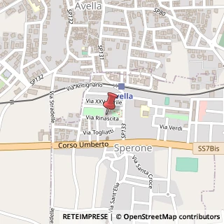 Mappa Via Della Rinascita, 38, 83020 Sperone, Avellino (Campania)