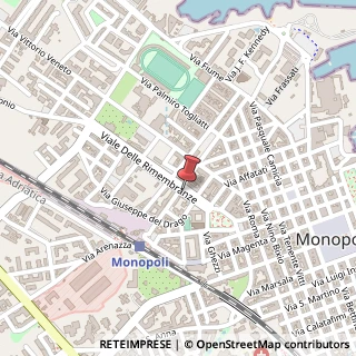 Mappa Viale delle Rimembranze, 70043 Monopoli BA, Italia, 70043 Monopoli, Bari (Puglia)