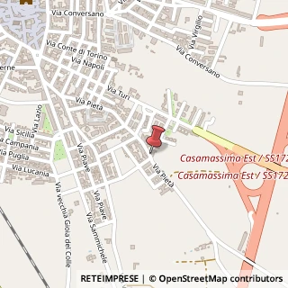 Mappa Via Pietà, 110, 70010 Casamassima, Bari (Puglia)