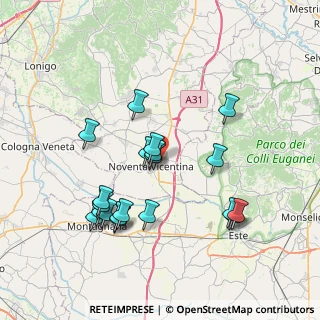 Mappa Via Giorgione, 36025 Noventa Vicentina VI, Italia (7.4905)