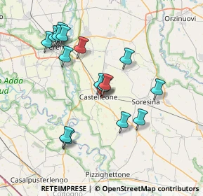 Mappa Via Alcide de Gasperi, 26012 Castelleone CR, Italia (7.22375)