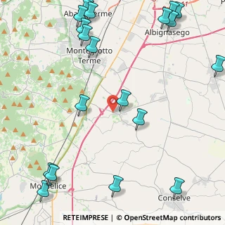 Mappa Via dei Donatori di Sangue, 35020 Due Carrare PD, Italia (6.4015)