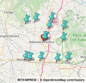 Mappa 36025 Noventa vicentina VI, Italia (6.98615)