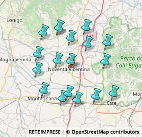 Mappa 36025 Noventa vicentina VI, Italia (7.32333)
