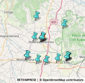 Mappa 36025 Noventa vicentina VI, Italia (7.02438)