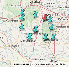 Mappa 36025 Noventa vicentina VI, Italia (11.4855)