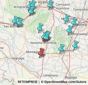 Mappa 36025 Noventa vicentina VI, Italia (15.6485)