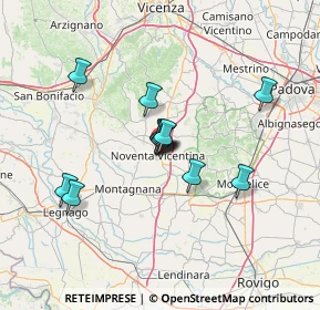 Mappa 36025 Noventa vicentina VI, Italia (10.22333)