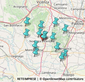 Mappa 36025 Noventa vicentina VI, Italia (10.95857)