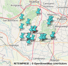 Mappa 36025 Noventa vicentina VI, Italia (11.2125)