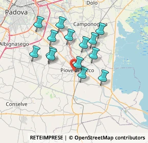 Mappa Via Botta, 35028 Piove di Sacco PD, Italia (6.105)