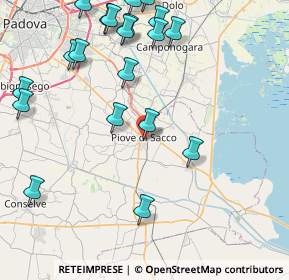 Mappa Piazzetta Jappelli, 35028 Piove di Sacco PD, Italia (10.2935)