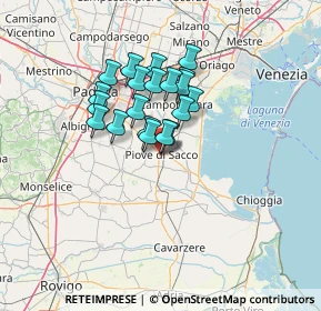 Mappa Via Ugo Valeri, 35028 Piove di Sacco PD, Italia (9.6825)