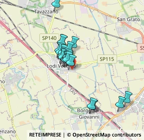 Mappa Via SS. Naborre e Felice, 26855 Lodi Vecchio LO, Italia (1.302)