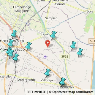 Mappa Via Brentella Destra, 35028 Piove di Sacco PD, Italia (2.96333)