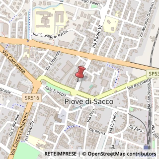 Mappa Via Enrico Caterino Davila, 18, 35028 Piove di Sacco, Padova (Veneto)