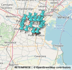 Mappa Via Zabarella, 35028 Piove di Sacco PD, Italia (9.351)