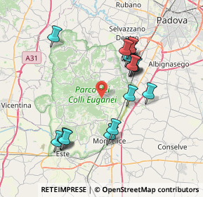 Mappa Via Noiera Galzignano, 35030 Galzignano Terme PD, Italia (7.28895)