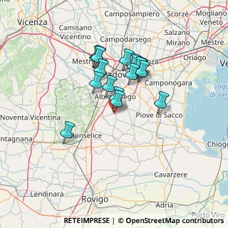Mappa Via Veneto, 35025 Due Carrare PD, Italia (11.07389)