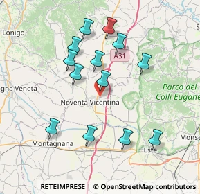 Mappa Via Leonardo Da Vinci, 36025 Noventa Vicentina VI, Italia (7.27692)