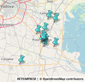 Mappa Via Puniga, 35028 Piove di Sacco PD, Italia (3.74833)