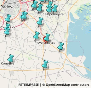 Mappa Via Puniga, 35028 Piove di Sacco PD, Italia (10.4375)