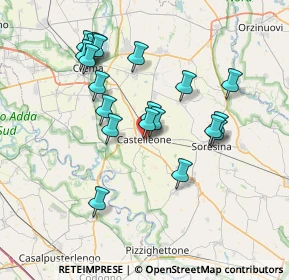 Mappa Via Fonduli, 26012 Castelleone CR, Italia (6.9215)