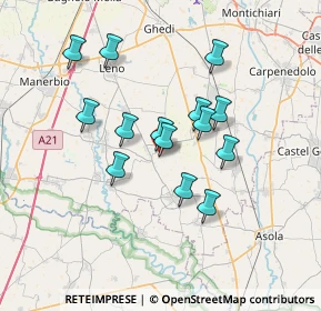 Mappa Via Guglielmo Marconi, 25023 Gottolengo BS, Italia (5.86357)