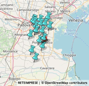 Mappa Via Gelsi, 35028 Piove di sacco PD, Italia (9.6615)