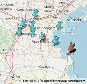 Mappa Via Gelsi, 35028 Piove di sacco PD, Italia (16.6495)