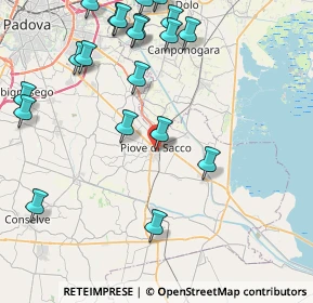 Mappa Via Michiel, 35028 Piove di Sacco PD, Italia (10.349)