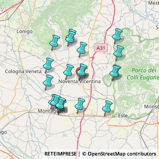 Mappa Via Zanettini, 36025 Noventa Vicentina VI, Italia (7.1155)