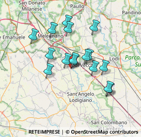 Mappa Via lombardia, 26857 Salerano sul Lambro LO, Italia (5.88063)