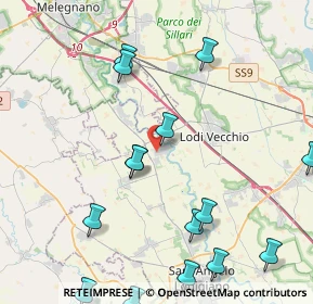 Mappa Via lombardia, 26857 Salerano sul Lambro LO, Italia (6.0605)