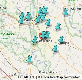 Mappa Via Ripalta Arpina, 26012 Castelleone CR, Italia (6.9515)