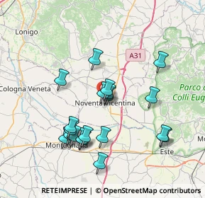 Mappa Via Monte Berico, 36025 Noventa Vicentina VI, Italia (7.12)