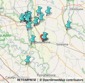 Mappa Piazza della Vittoria, 26012 Castelleone CR, Italia (7.7585)