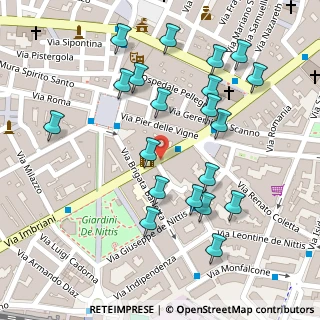 Mappa Via Pier delle Vigne, 76121 Barletta BT, Italia (0.142)