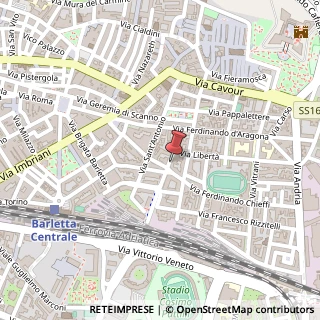 Mappa Via Fernando Chieffi, 1, 76121 Barletta, Barletta-Andria-Trani (Puglia)