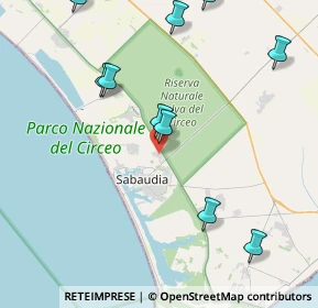 Mappa Via Tazio Nuvolari, 04016 Sabaudia LT, Italia (5.76667)