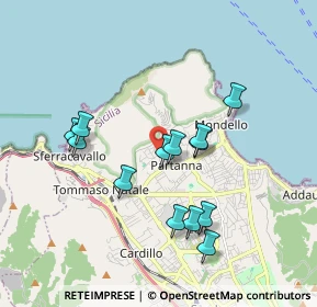 Mappa Via Toone, 90151 Palermo PA, Italia (1.87923)