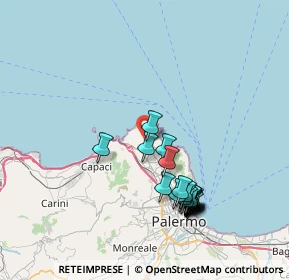 Mappa Via Toone, 90151 Palermo PA, Italia (8.4105)