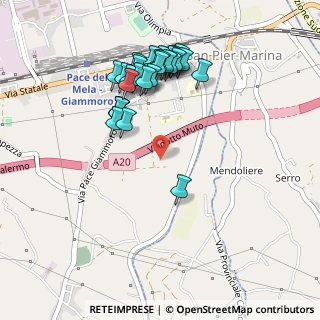 Mappa Via Bachelet, 98042 Giammoro ME, Italia (0.54241)