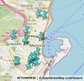 Mappa Via Mario Aspa, 98122 Messina ME, Italia (1.24)
