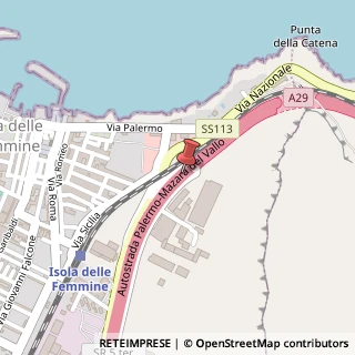 Mappa Via delle Industrie,  19, 90040 Isola delle Femmine, Palermo (Sicilia)