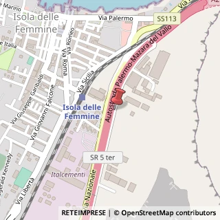 Mappa Via delle Industrie, 45, 90040 Isola delle Femmine, Palermo (Sicilia)