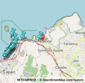Mappa Via del Manderino, 90147 Palermo PA, Italia (3.29625)