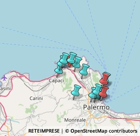 Mappa Via del Manderino, 90147 Palermo PA, Italia (6.69786)