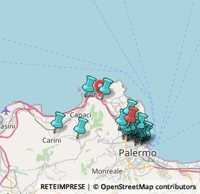 Mappa Via del Manderino, 90147 Palermo PA, Italia (8.318)