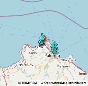 Mappa Via del Manderino, 90147 Palermo PA, Italia (31.35)